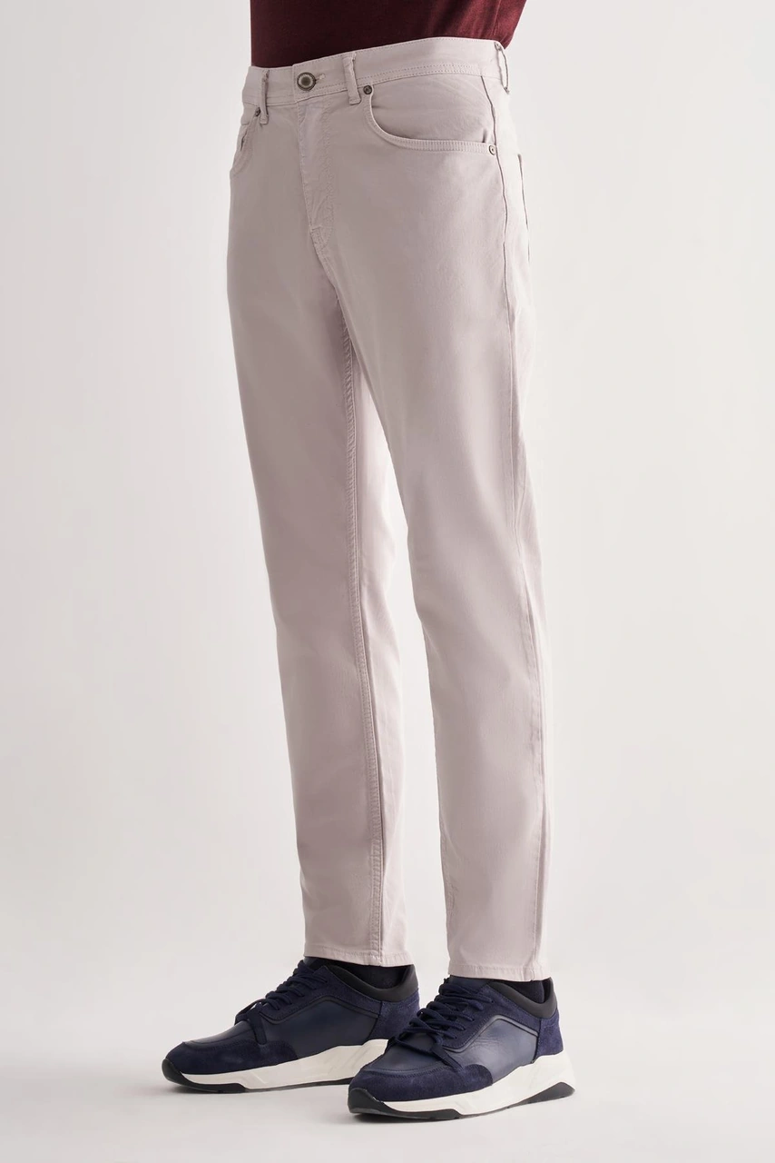 İmza Taş Rengi Casual Slim Fit 5 Cep Düz Paça Pantolon 1003255321 Taş