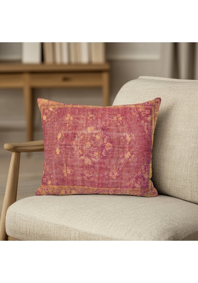 Turkıshrug Kıngdom Vintage Motif Etnik Desenli Baskı Kırlent Kılıfı 43 X 43 Çok Renkli