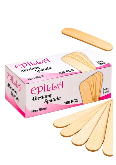 Epilla 100'lü 4 Paket Abeslang Tahta Dil Çubuğu Basacağı - Ağda Spatulası, Avantaj