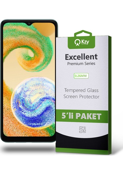 Samsung Galaxy A04S ile Uyumlu Temperli Ekran Koruyucu Kırılmaz Cam Ekonomik 5'li Paket