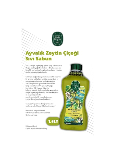 Ayvalık Zeytin Çiçeği Ve Zeytinyağlı Sıvı Sabun 1.5l Ve Rosıe