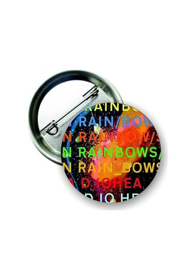 Radiohead - In Rainbows Buton Rozet Altın - Beyaz - Siyah