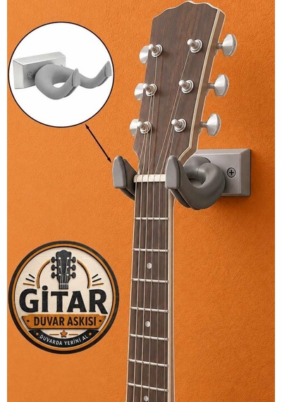 Lastvoice Gds-666gry Kaliteli Gitar Duvar Askısı Standı Aparatı Gri