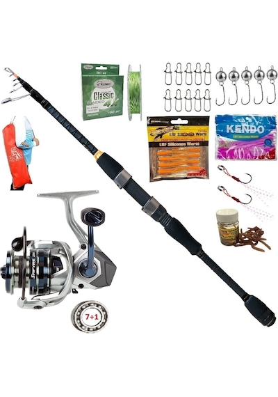 Okuma Safyre 2500 205mm 0,5-7gr Ryuji Rock Fish Tele Lrf Olta Takımı Seti