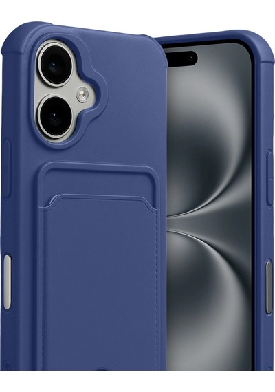 Apple, Uyumlu iPhone 17 Kelvin Kartvizitli Silikon Lacivert
