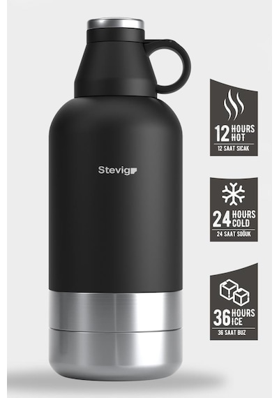 Stevig 4 Multi-cup Çelik Termos 1,9 Lt. Black St-212