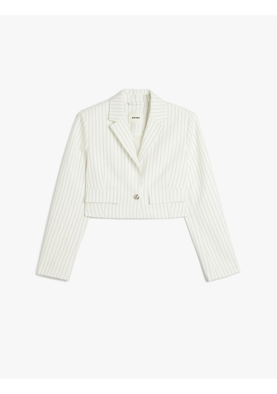 Koton Kapaklı Cep Detaylı Düğmeli Uzun Kollu Kruvaze Crop Blazer Ceket Beyaz Çizgili 5sak50141uw Beyaz Çizgili Beyaz Koton Kapaklı Cep Detaylı Düğmeli Uzun Kollu Kruvaze Crop Blazer Ceket Beyaz Çizgili 5sak50141uw Beyaz Çizgili Beyaz