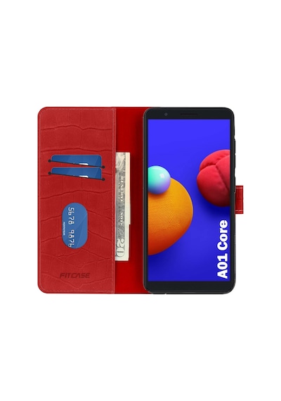 Samsung Uyumlu Galaxy A01 Core (A013) Kilif Kroko Desen Kapakli Cüzdanli 489388535