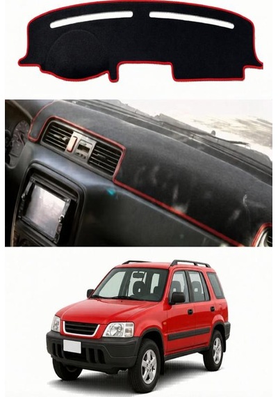 Honda - Cr-v 1997-2001 Uyumlu Torpido Koruma Kılıfı - Kırmızı Şeritli