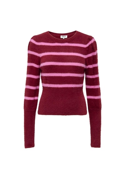 Only Onlpıumo Ls Puff Strıpe O-neck Cc Knt Kırmızı15324211 Kırmızı