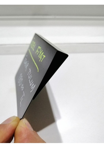 Pvc Siyah Etiket Cama Asılan Takma Geçme Karatahta Etiket 10x7 Cm