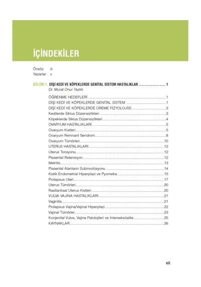 Veteriner Hekimliği Küçük Hayvanlarda Ürogenital Sistem Hastalıkları Akıl Notları