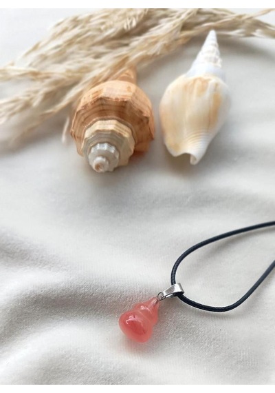 Kolye Gerdanlık Çakra Yoga Reiki Doğal Pembe Kuvars Taşı Kadın