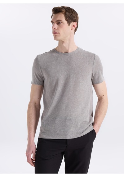 Fabrika Gri Erkek Pamuklu T-shirt F6sm-tst 2900