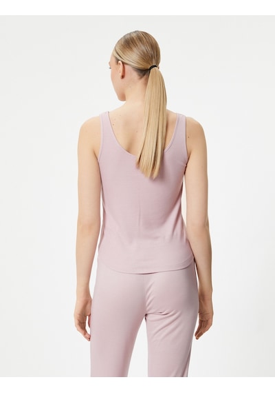 Koton Pijama Üstü Kalın Askılı U Yaka Fitilli Pembe 4slk90010mk 4SLK90010MK288