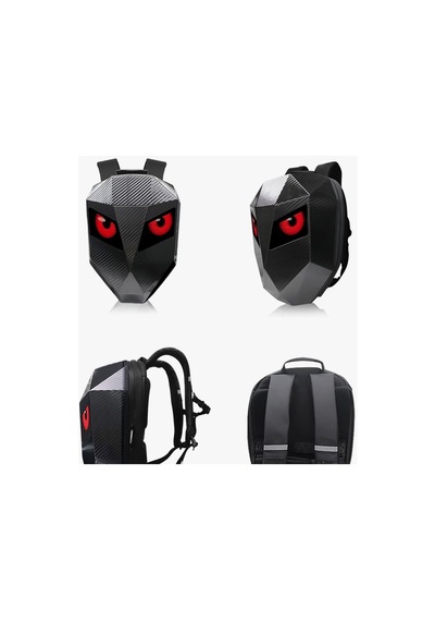 Missidea Black Knight Led Işıklı Sırt Çantası Motorcu Çantası Büyük Boy Siyah