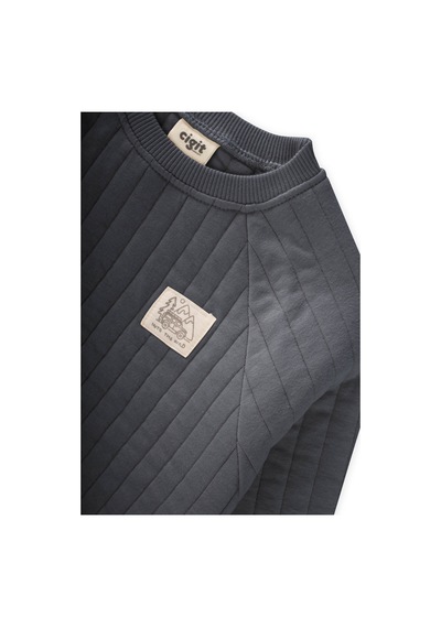 Cigit Kapitone Sweatshirt Takım 1-7 Yaş Antrasit Antrasit