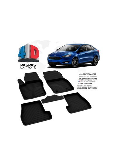 Focus 3 Makyajlı Sedan 2015 2016 2017 2018 4D Havuzlu Paspas