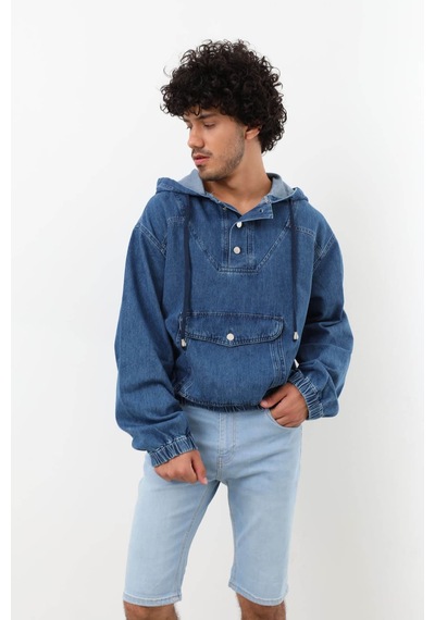 Keepout Erkek Jean Sweatshirt Koyu Mavi 001