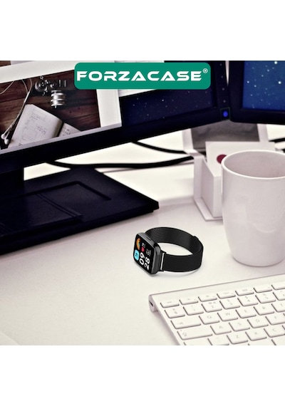 Forzacase Xiaomi Redmi Watch 3 Active İle Uyumlu Metal Mıknatıslı Kordon Kayış - Fc850 Gümüş