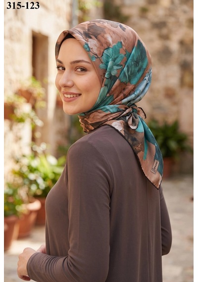 Sharell Desenli Soft Pamuk Eşarp 315-123 Çok Renkli