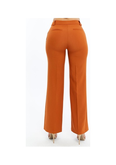 Selectmoda Kadın Önü Dikişli Kumaş Pantolon Tarçın