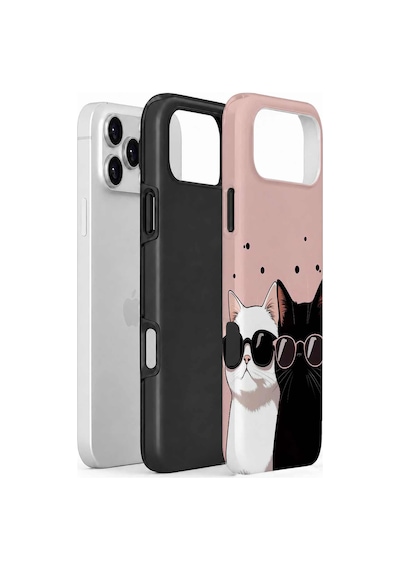 Velvoria Valestra Havalı Kedili Apple Apple iPhone Uyumlu 18 Pro Max Darbe Korumalı Kılıf Valestra Select - Havalı Kedili