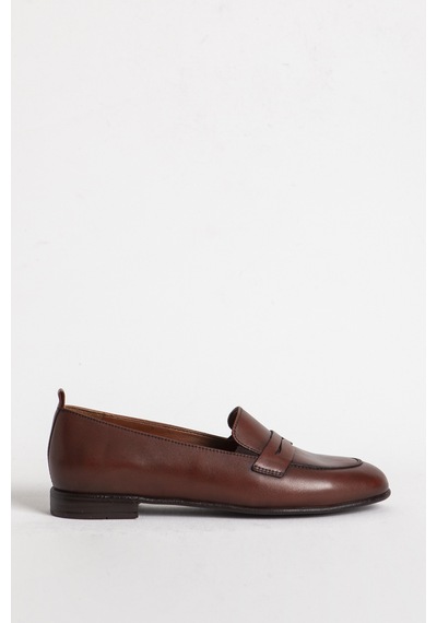 Dericlub Kadın Gerçek Deri Loafer Br 04037 Taba