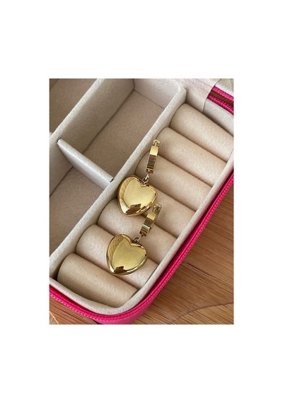 Kadın Çelik Gold Renk Kalp Model Sallantılı Küpe Gold - 661713729 Gold
