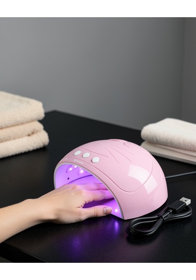 Oje Kurutucu Makine, 15 Led'li 45w Ultraviyole Işıklı Pembe
