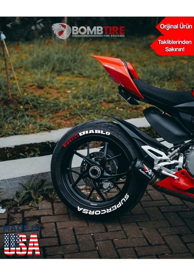 Motosiklet Aksesuarları Lastik Yazısı Pirelli Diablo Supurcorsa 4 Adet 2.5 Cm Made In Usa