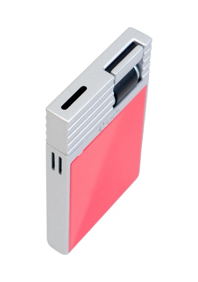 Caseti Tek Torch Perde Alev Kırmızı Gümüş Metal Puro Çakmağı