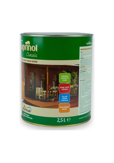 Cuprinol Vernikli Ahşap Bakım Ürünü Klasik Koyu Ceviz 2,5 L
