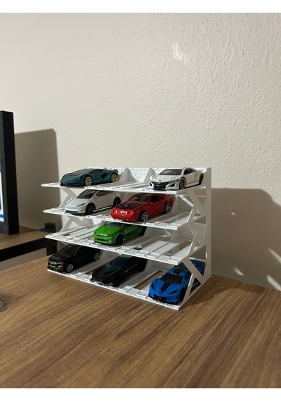 Hot Wheels Uyumlu 20 Araçlık Stand 1/64 Beyaz R3d-001-blk-2