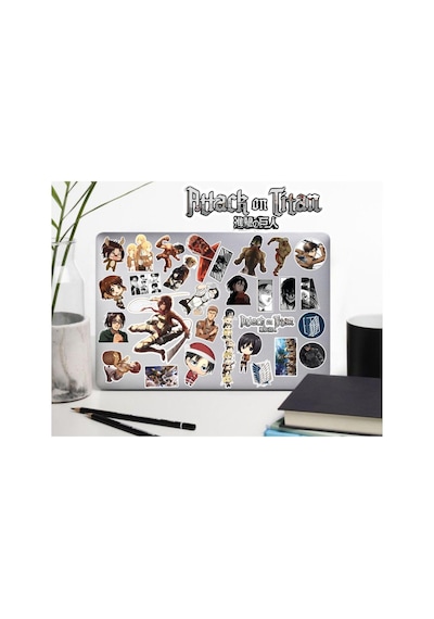 Attack On Titan Seri 2 Sticker Telefon Laptop Notebook Tablet Defter Matara Stiker Etiket