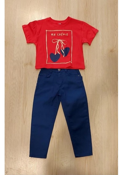 Dmb Kids Kız Pantalon Takım 25ydmb06180498 Kırmızı