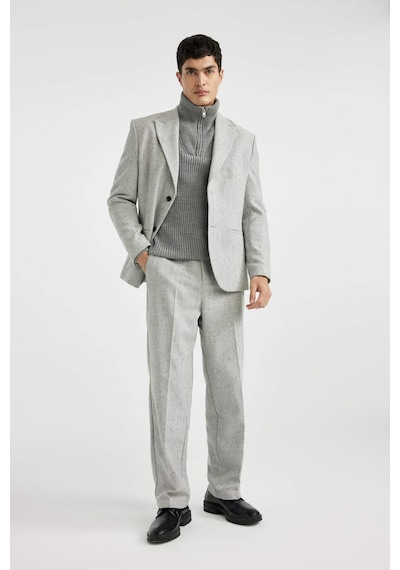 DeFacto Klasik Pantolon Wide Leg Basic Düz Geniş Bol Paça B9492AX23WNGR377