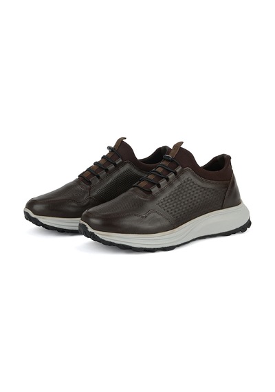 Ziya, Erkek Hakiki Deri Sneaker 161423z521 Kahve 161423z521 300