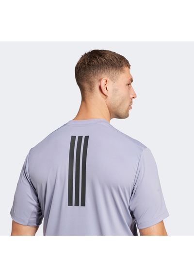 Adidas Power 3 Stripes Erkek Mor Antrenman T-shirt Jı8216 Mor