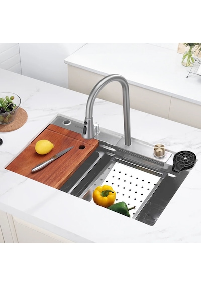 Krome Teknolojik Akıllı Eviye Seti Kombine Basic Saten Krm1010-Br