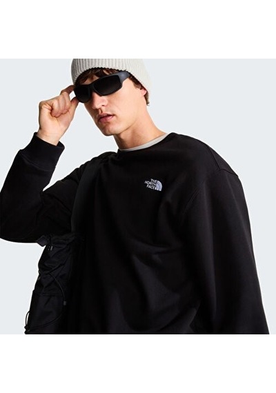 The North Face M Tnf Essential Terry Simple Dome Relaxe Erkek Sweatshirt-34105 siyah
