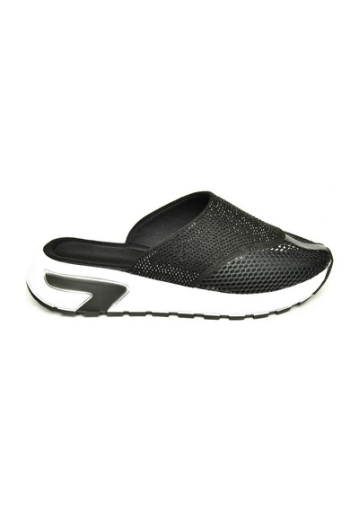 Fox Shoes U312514415 Siyah File Kadın Terlik Siyah-file Çok Renkli