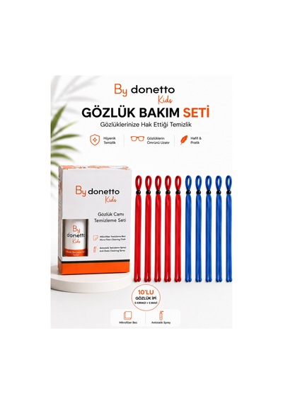 Sprey Set Ve 10'lu Çocuk Gözlük İpi Kırmızı-mavi - 900772683