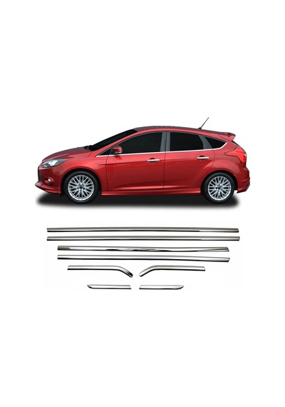 Ford Focus 3 Hb Krom Cam Çıtası 8 Prç P.çelik 2010-2018 Arası Ford Focus 3 Hb Krom Cam Çıtası 8 Prç P.çelik 2010-2018 Arası