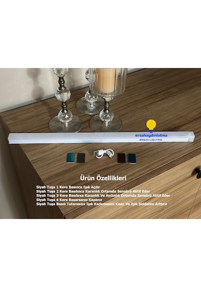 Hareket Sensörlü Led Işık 50 Cm Beyaz Renk