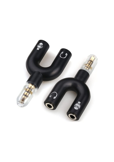 Aghbilgisayar Kulaklık Mikrofon Birleştirici Aparat 3.5Mm Erkek 2X3.5Mm Dişi 548564689