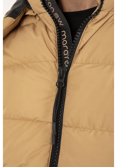 Maraton Sportswear Regular Erkek Kapşonlu Uzun Kol Basic Camel Mont 21262-camel Camel