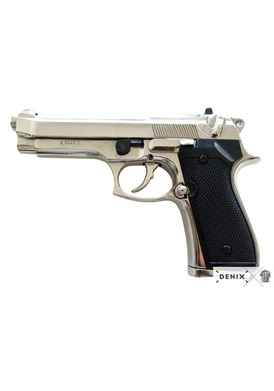 Denix 92f Beretta Pistol 1975 Italy 25cm Koleksiyon Obje
