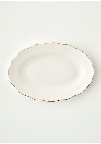 Bella Maison Victoria Porselen Sunum Tabağı Silver 30 Cm Silver 2