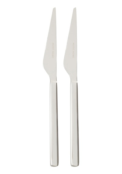 Mudo Home New Premıum Steel 2'li Yemek Bıçağı Gümüş